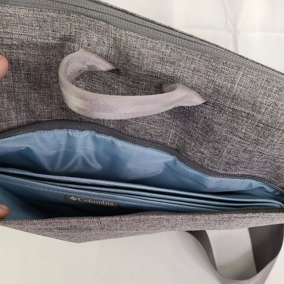 Columbia Diaper Bag Vista Hills Grey w Thermal Bottle Pocket & Removeable Pad - Picture 6 of 12